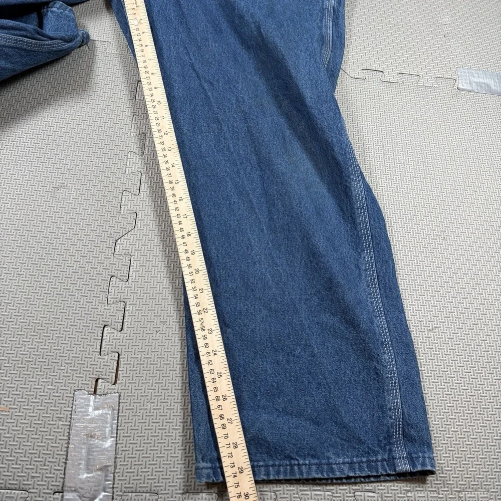 Carhartt Denim Overalls Mens 42x29 Blue Bib Carpenter Workware